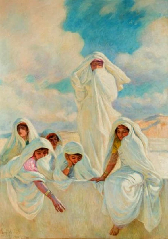 Ragazze orientali sulla terrazza